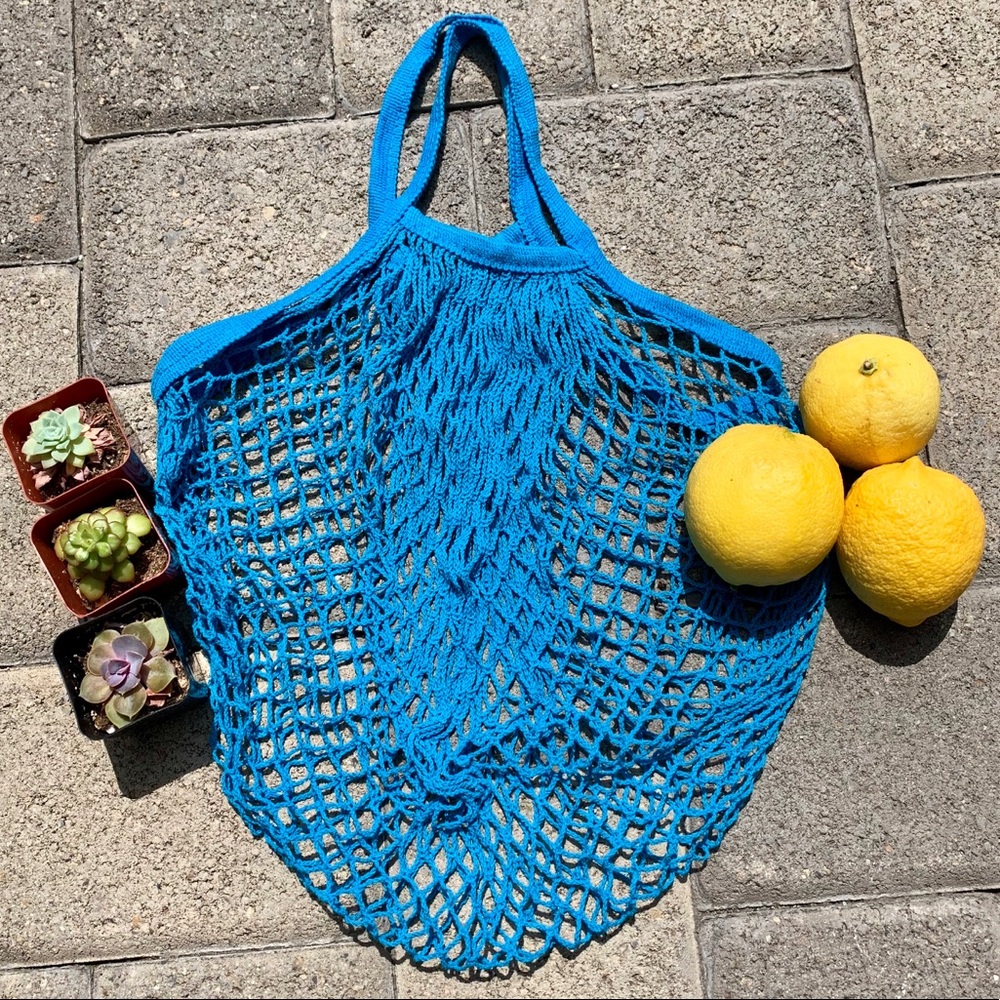 ✨OCEAN BLUE FRENCH MARKET NET STRING BAG✨